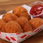 Chicken Balls Stuffed With Mozzarella Cheese + French Fries